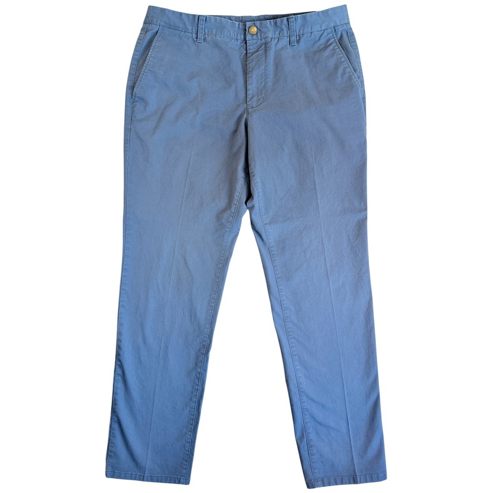 Bonobos Washed Chino Men 35x32 Blue Athletic Fit Stretch 17408-BNF46
